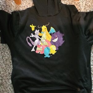 LG Black Hoodie with Colorful Pokemon Characters